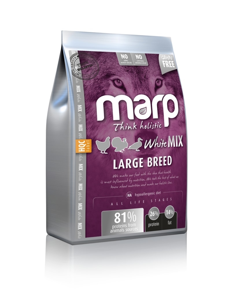 Marp Dog Holistic White Mix LB - pro velká plemena bez obilovin 18kg