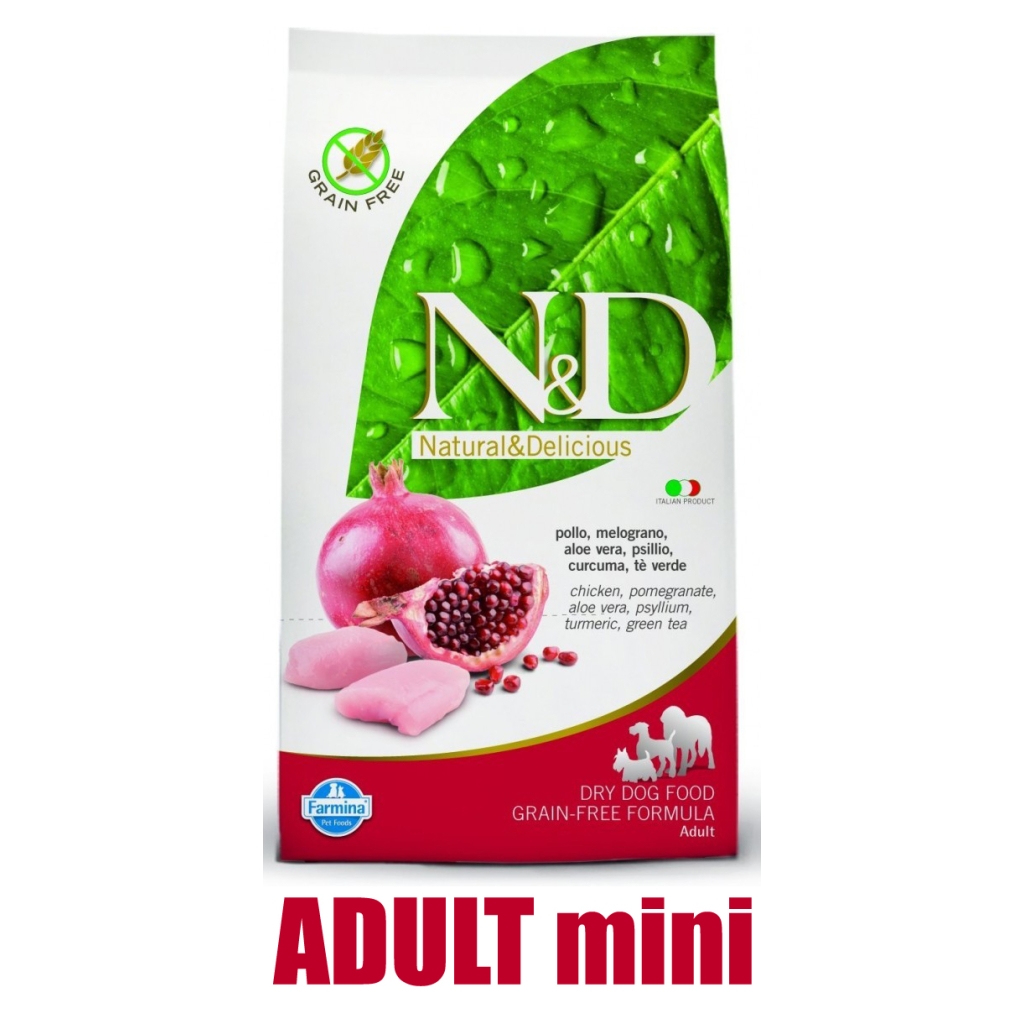 N&D Prime DOG Adult Mini Chicken&Pomegranate 2,5kg (kuře a granátové jablko)