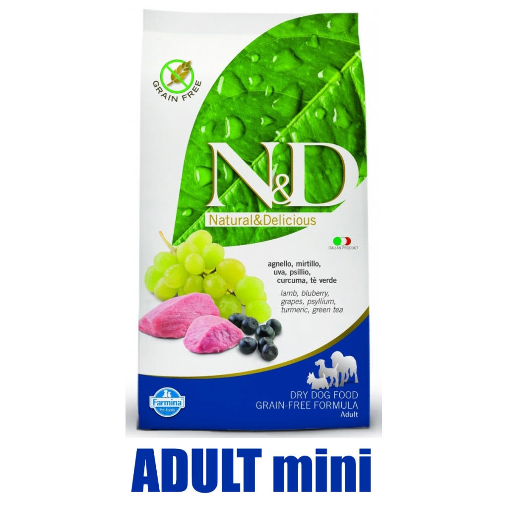 N&D Prime DOG Adult Mini Lamb & Blueberry 2,5kg (jehně s borůvkami)