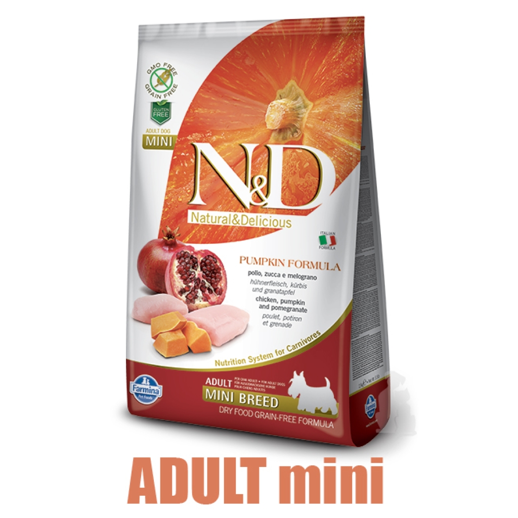 N&D Grain Free Pumpkin DOG Adult Mini Chicken&Pomegranate 2,5kg
