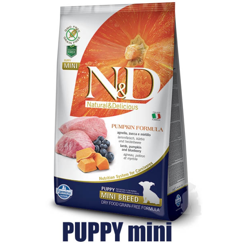 N&D Grain Free Pumpkin DOG Puppy Mini Lamb & Blueberry 2,5kg