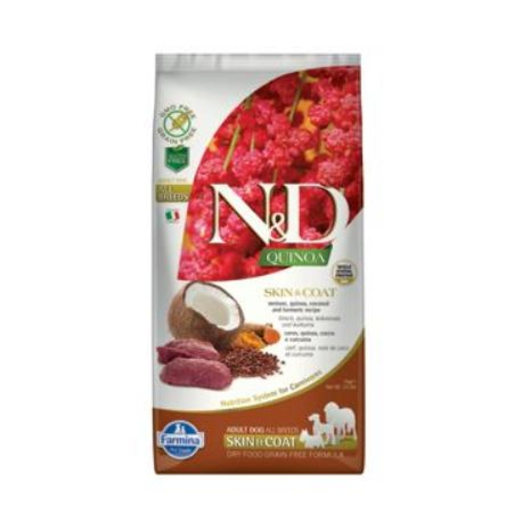 N&D Grain Free Quinoa DOG Skin&Coat Venison & Coconut 7kg