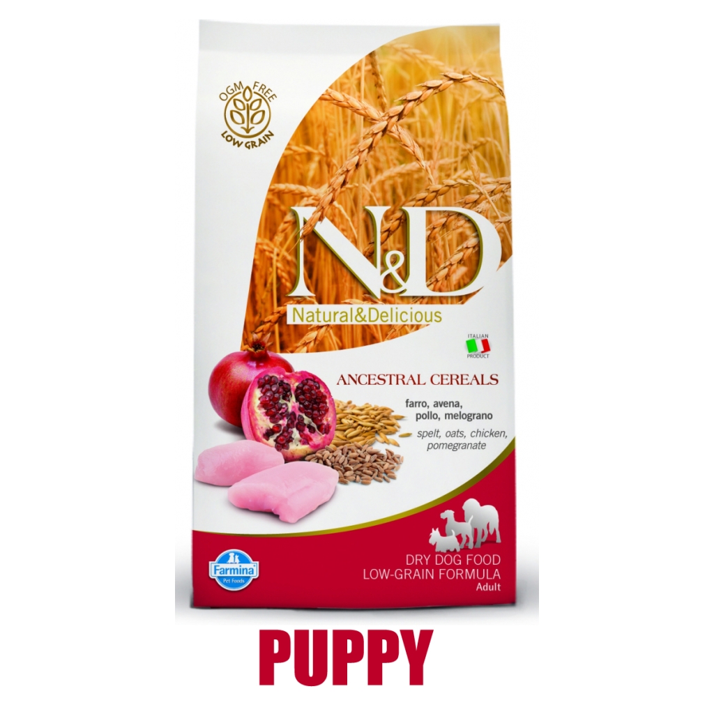 N&D Low Grain DOG Puppy Chicken & Pomegranate 800g (kuře + granátové jablko)