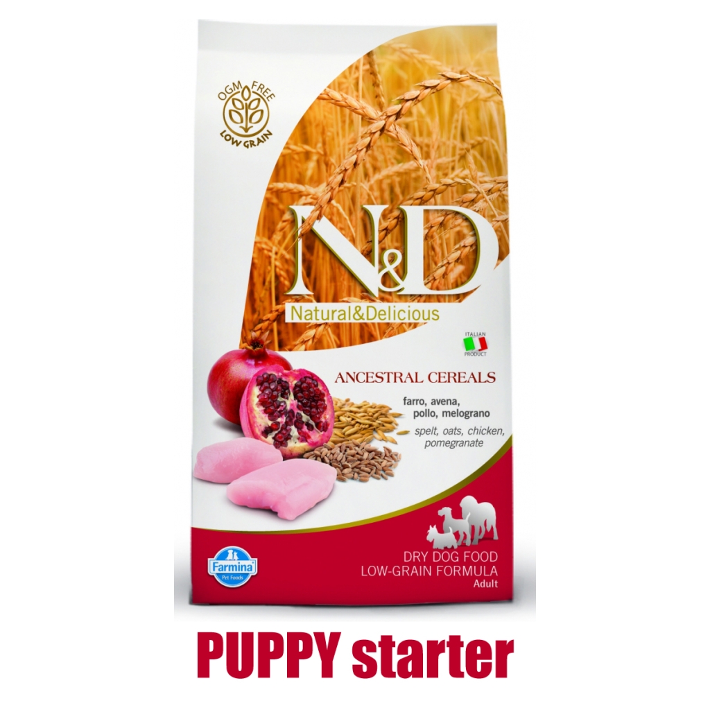 N&D Low Grain DOG Puppy Starter Chicken & Pomegranate 800g