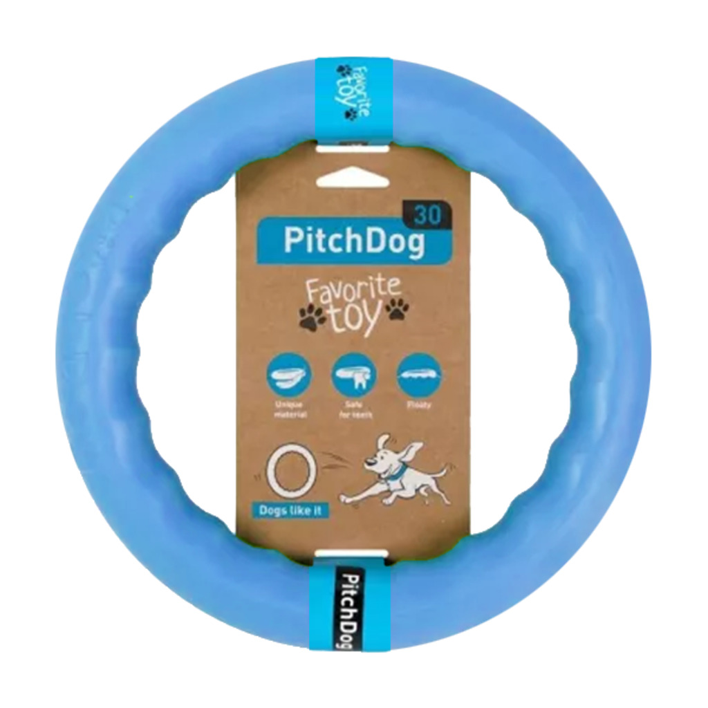 PitchDog - kroužek pro psy modrý 17cm