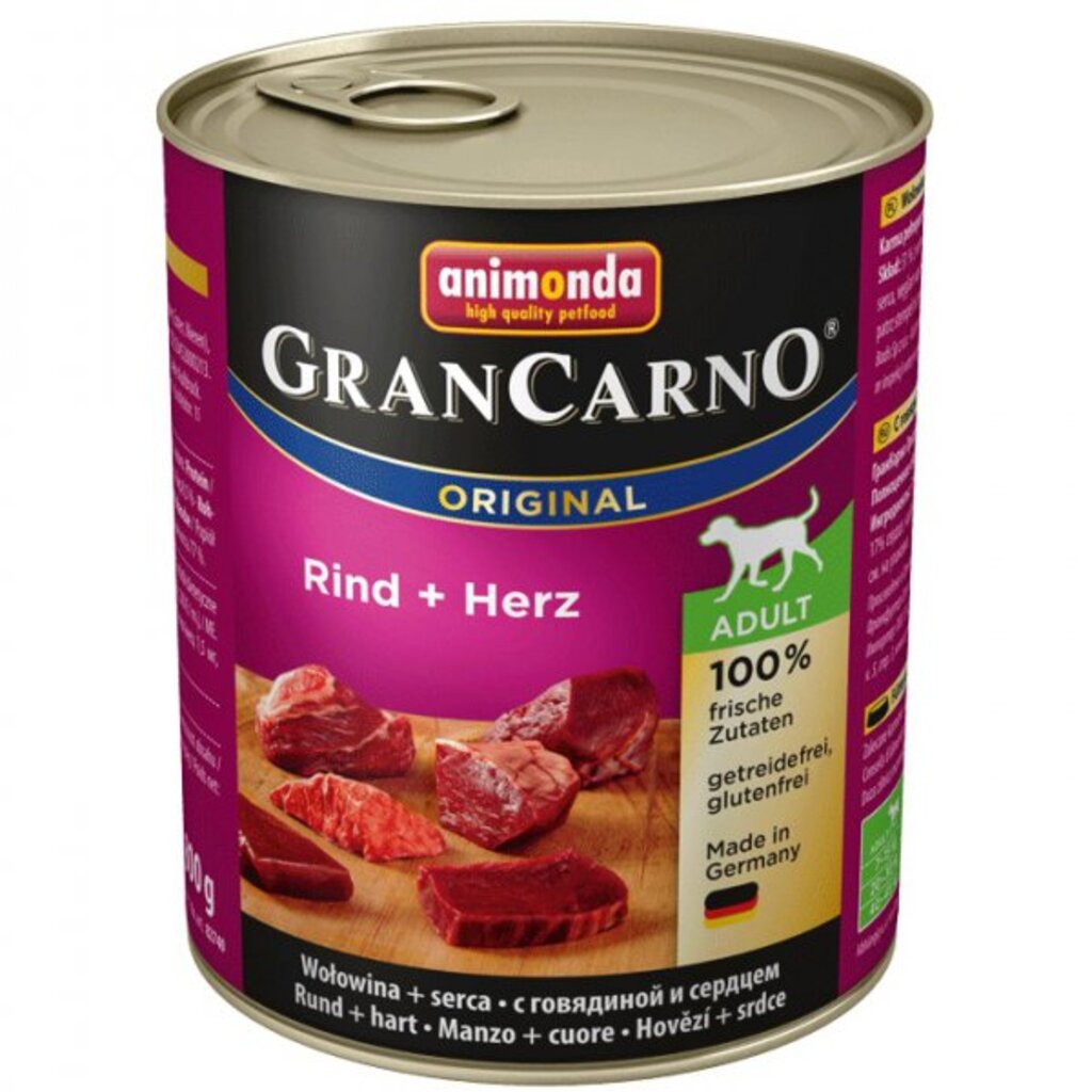 Animonda GRANCARNO konzerva ADULT hovězí/srdce 800g