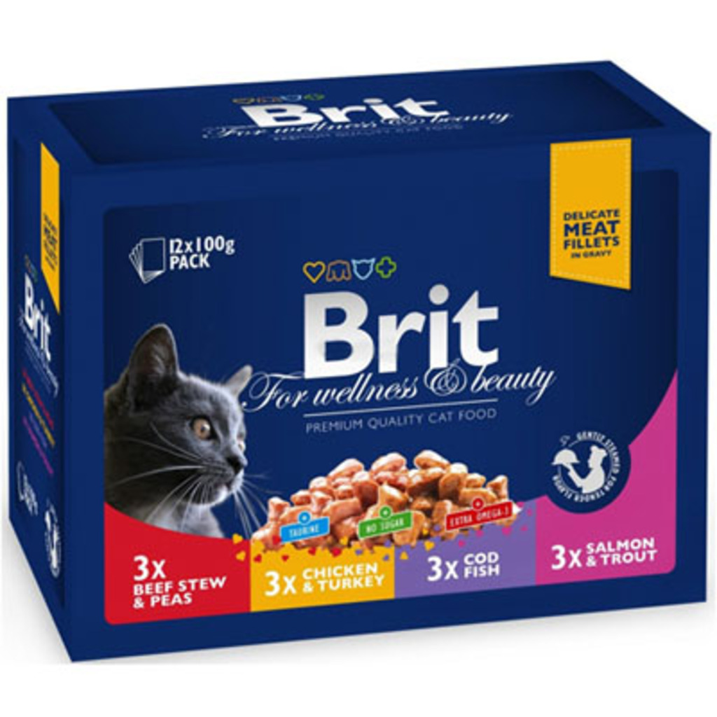 Brit Premium Cat kapsa Family Plate 1200g (12x100g)