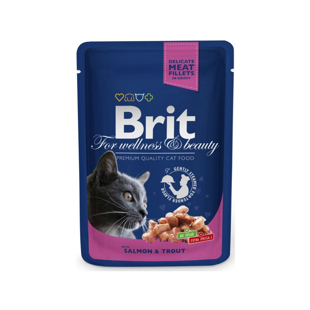 Brit Premium Cat kapsa with Salmon & Trout 100g