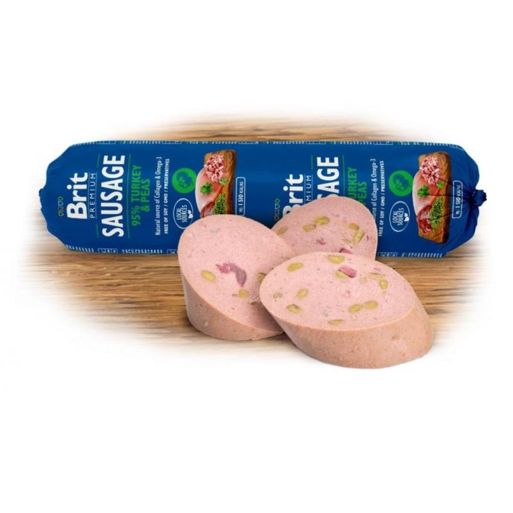 Brit Sausage Turkey & Pea 800g New