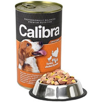 Calibra Dog konzerva krůtí+kuřecí+těstoviny v želé 1240g