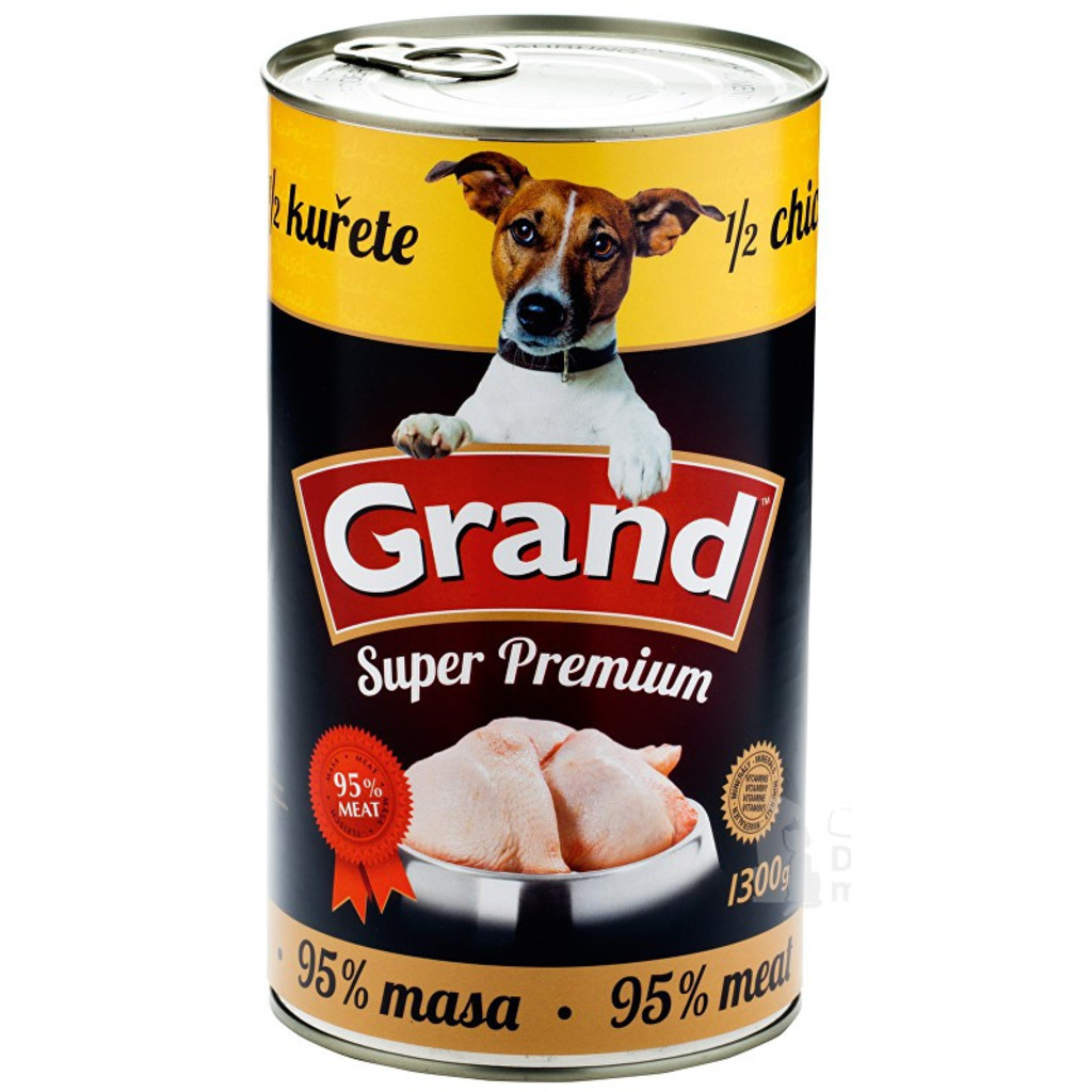 GRAND konzerva pes Extra s 1/2 kuřete 1300g