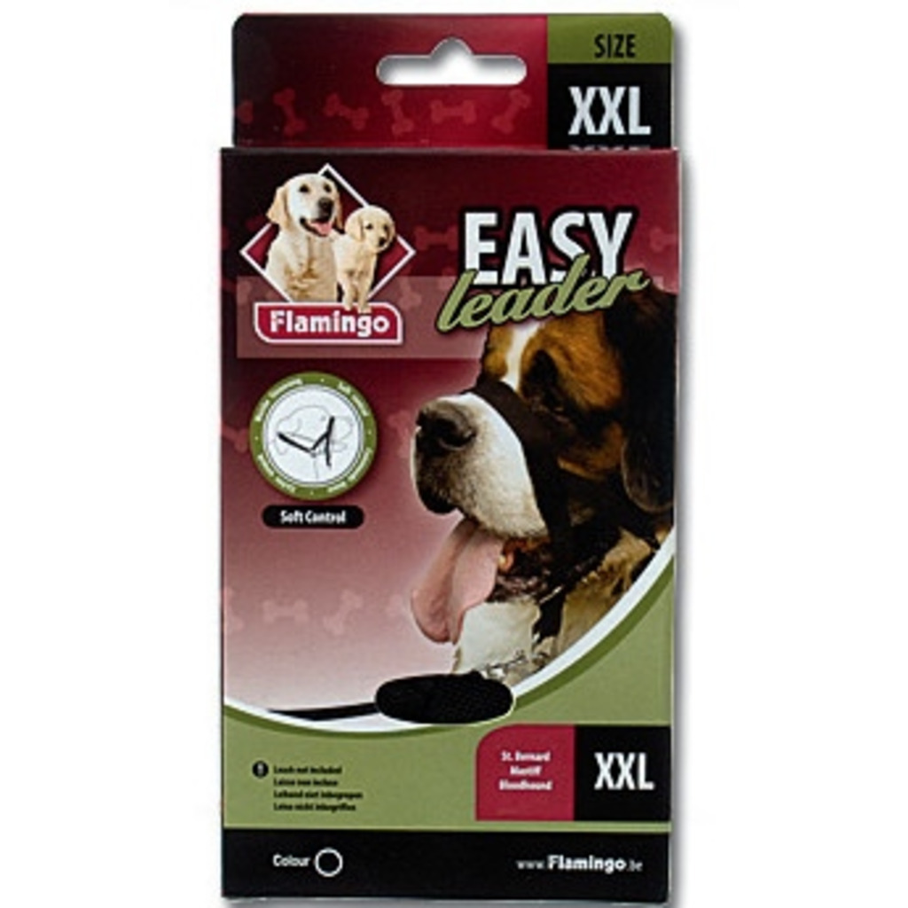 Ohlávka proti táhnutí Easy leader černá XXL