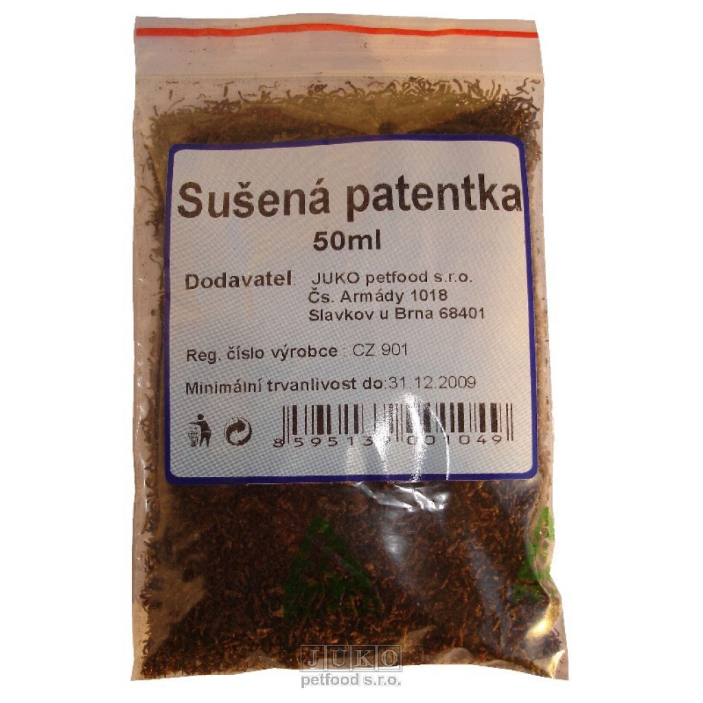 PATENTKA-sušené pakomaří larvy-SÁČEK-50ml