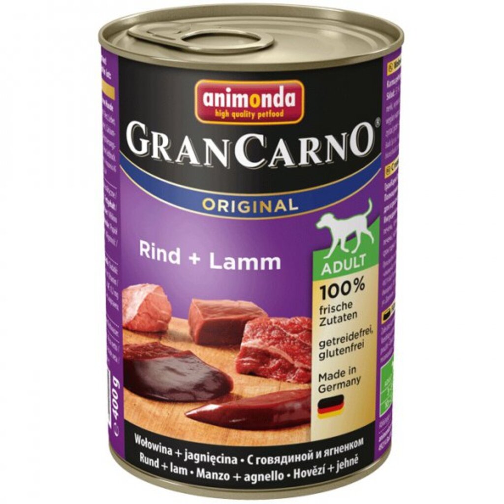 Animonda GRANCARNO konzerva ADULT hovězí/jehněčí 400g NEW