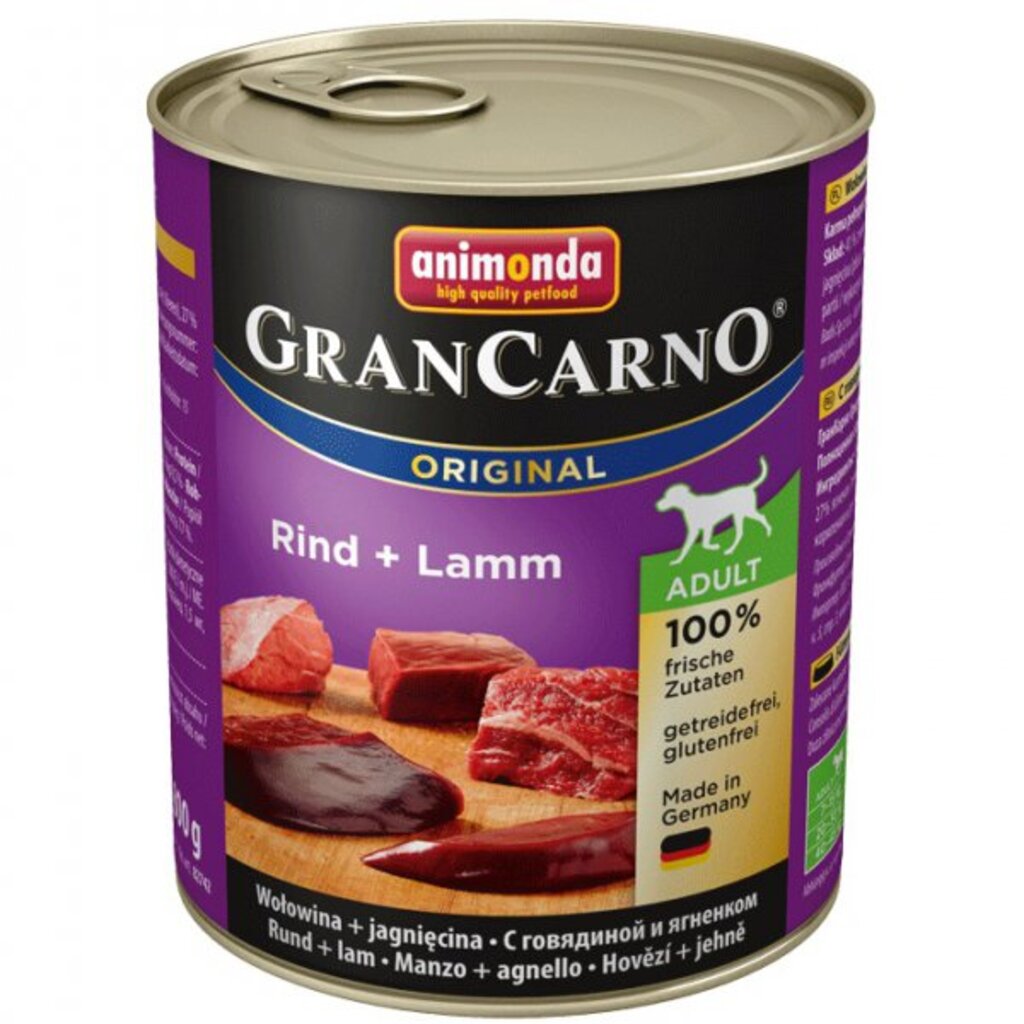 Animonda GRANCARNO konzerva ADULT hovězí/jehněčí 800g